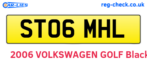 ST06MHL are the vehicle registration plates.