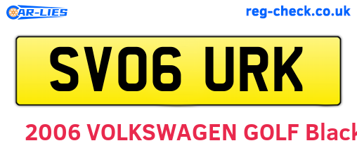 SV06URK are the vehicle registration plates.