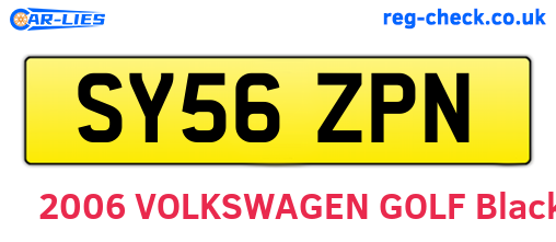 SY56ZPN are the vehicle registration plates.