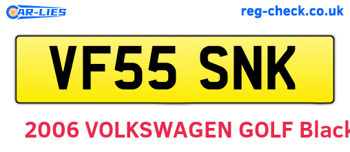 VF55SNK are the vehicle registration plates.