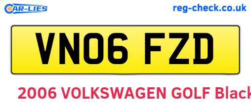 VN06FZD are the vehicle registration plates.