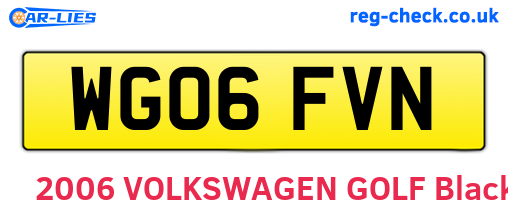 WG06FVN are the vehicle registration plates.