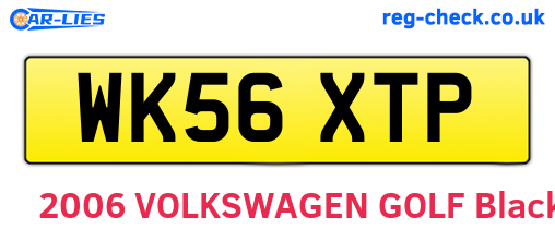 WK56XTP are the vehicle registration plates.