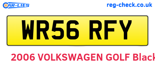 WR56RFY are the vehicle registration plates.