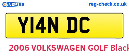 Y14NDC are the vehicle registration plates.