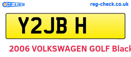 Y2JBH are the vehicle registration plates.