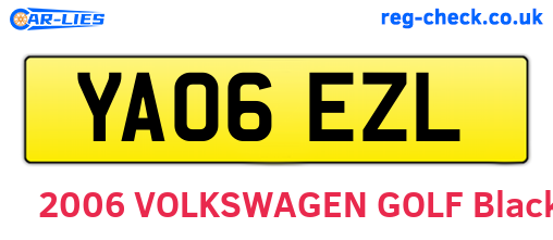YA06EZL are the vehicle registration plates.