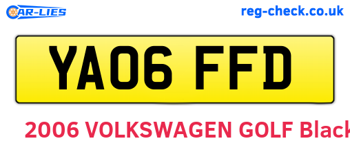 YA06FFD are the vehicle registration plates.