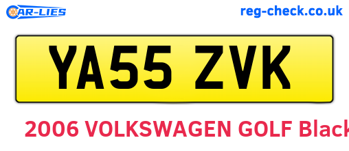 YA55ZVK are the vehicle registration plates.