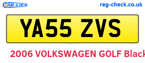 YA55ZVS are the vehicle registration plates.