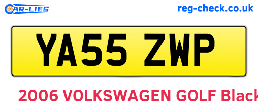 YA55ZWP are the vehicle registration plates.