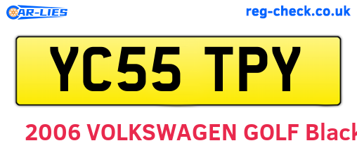 YC55TPY are the vehicle registration plates.