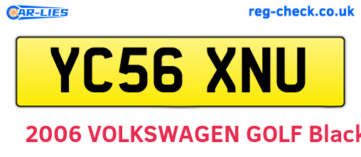 YC56XNU are the vehicle registration plates.