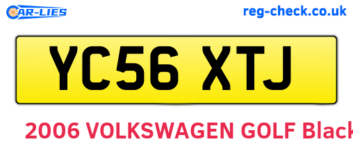 YC56XTJ are the vehicle registration plates.