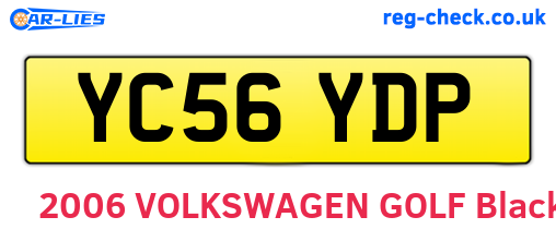YC56YDP are the vehicle registration plates.