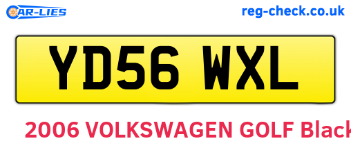YD56WXL are the vehicle registration plates.