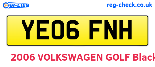 YE06FNH are the vehicle registration plates.