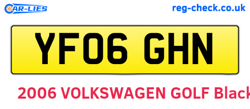 YF06GHN are the vehicle registration plates.