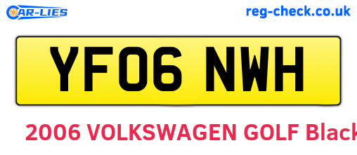 YF06NWH are the vehicle registration plates.