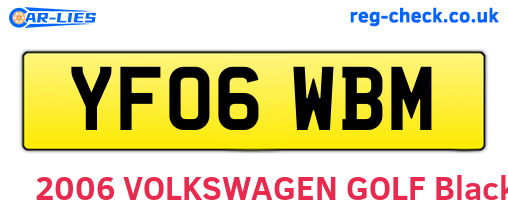 YF06WBM are the vehicle registration plates.