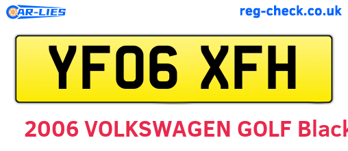 YF06XFH are the vehicle registration plates.