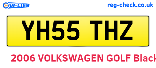 YH55THZ are the vehicle registration plates.