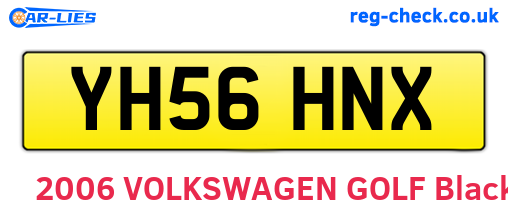 YH56HNX are the vehicle registration plates.