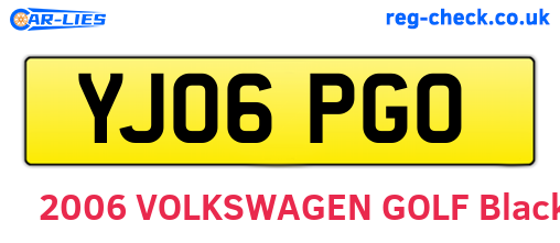 YJ06PGO are the vehicle registration plates.