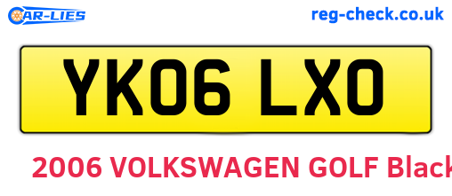 YK06LXO are the vehicle registration plates.