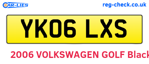 YK06LXS are the vehicle registration plates.