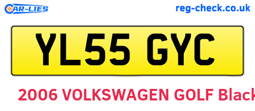 YL55GYC are the vehicle registration plates.