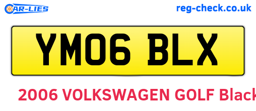 YM06BLX are the vehicle registration plates.