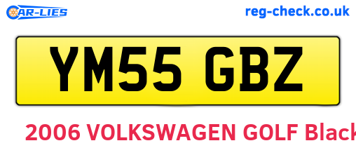 YM55GBZ are the vehicle registration plates.