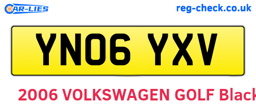 YN06YXV are the vehicle registration plates.