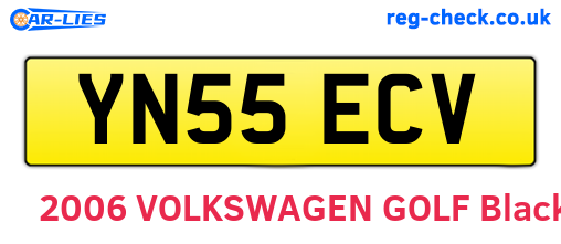 YN55ECV are the vehicle registration plates.