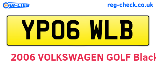 YP06WLB are the vehicle registration plates.