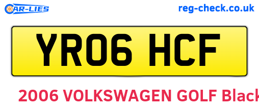 YR06HCF are the vehicle registration plates.