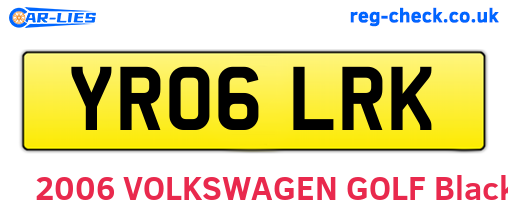 YR06LRK are the vehicle registration plates.