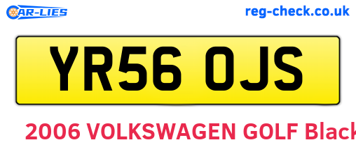 YR56OJS are the vehicle registration plates.
