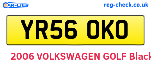 YR56OKO are the vehicle registration plates.