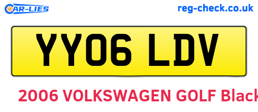YY06LDV are the vehicle registration plates.