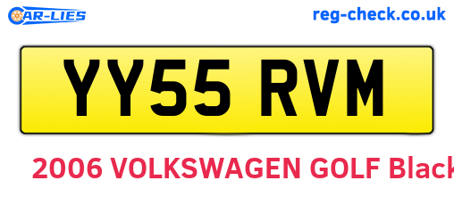 YY55RVM are the vehicle registration plates.