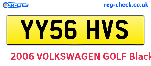 YY56HVS are the vehicle registration plates.