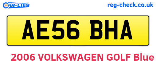 AE56BHA are the vehicle registration plates.