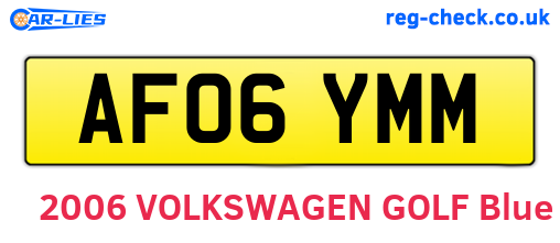 AF06YMM are the vehicle registration plates.