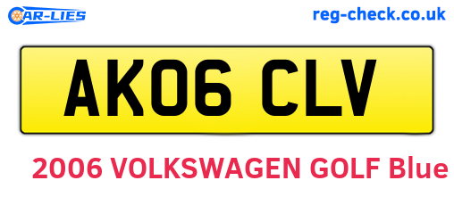 AK06CLV are the vehicle registration plates.