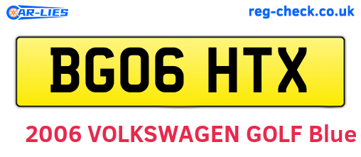 BG06HTX are the vehicle registration plates.