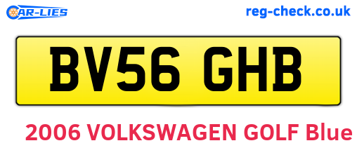 BV56GHB are the vehicle registration plates.
