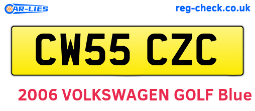 CW55CZC are the vehicle registration plates.
