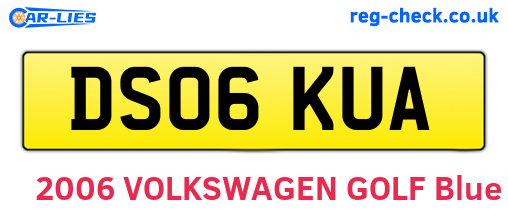 DS06KUA are the vehicle registration plates.